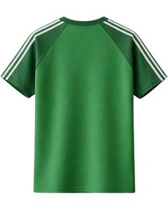 Green <b>White</b> Raglan Sleeve T <b>Shirt</b> Men Casual Summer Crew Neck Striped Shoulder Breathable Cotton Blend Soft Comfortable Wear - Product Image 2
