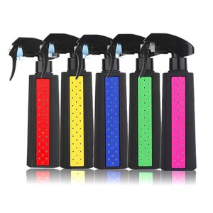 Professional Hair Spray Bottles Colorful Diamond Pattern Labels Durable Aluminum/Plastic Trigger Mist Sprayers <b>for</b> Salon - Product Image 1