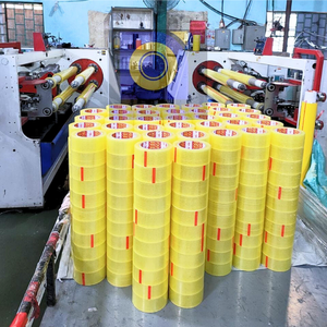Rouleau géant de ruban adhésif transparent personnalisé de haute qualité en BOPP thermorésistant, à base de colle acrylique activée par l'eau, pour scellage de cartons - Product Image 4