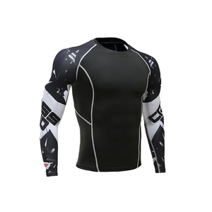 Conjunto de Camiseta Deportiva Transpirable de Manga Larga para Hombre, Diseño de Patrón Sólido Personalizable, para Gimnasio, Entrenamiento, Fitness y Running - Product Image 4