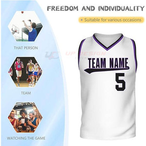 เสื้อบาสเก็ตบอลคุณภาพสูง ระบายอากาศได้ดี แขนสั้น คอวี  ขั้นต่ำในการสั่งซื้อน้อย  รับสั่งทำชื่อทีมและหมายเลข  บริการ OEM สำหรับชุดยูนิฟอร์ม - Product Image 4