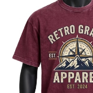 เสื้อยืดวินเทจคุณภาพสูง ซักล้างพิเศษ สไตล์โอเวอร์ไซส์ สำหรับผู้ชาย เสื้อผ้าสตรีทแวร์ ผ้าฝ้ายนุ่ม สวมใส่สบาย แฟชั่นลำลอง ขายส่งจากโรงงาน - Product Image 5