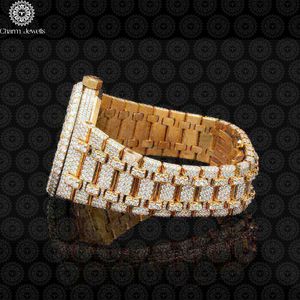 Reloj de Lujo Charm Jewells de Acero Inoxidable de 40 mm con Movimiento Mecánico Analógico para Hombre, Cierre Oculto con Botón de Presión, Resistente al Agua hasta 10 Bares - Product Image 3