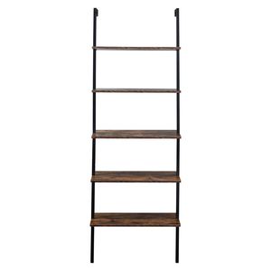 Scaffale a Scala Aperto Industriale a 5 Ripiani con Struttura in Metallo, Montaggio a Parete, 23.6"L X 11.8"W X 70.9"H - Product Image 3