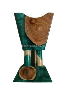 Difusor de Incienso y Bakhoor de Resina Epoxi y Madera Hecho a Mano FLORAL DESIGN FD-01, Evaporador Mubkhar Aromático y Duradero - Product Image 4