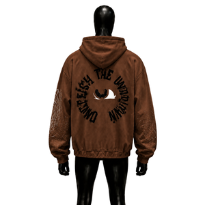 NUEVA SUDADERA CON CAPUCHA PARA HOMBRE, DE CALIDAD, ESTILO CASUAL Y MODEA, COLOR MARRÓN, CON CIERRE DE CREMALLERA, TALLA GRANDE, DE Felpa, CON ESTAMPADO FRONTAL - Product Image 2