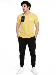 Camiseta Personalizada para Hombre de Poliéster/Algodón, Súper Suave, Transpirable, Cuello Redondo, Manga Corta, Diseño Sólido, Tejido Ecológico de Secado Rápido - Product Image 5