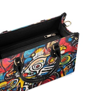 Sac fourre-tout décontracté pour femme en cuir PU imprimé, avec deux poignées et bandoulière amovible, grande capacité, sac à main tendance pour usage quotidien - Product Image 3