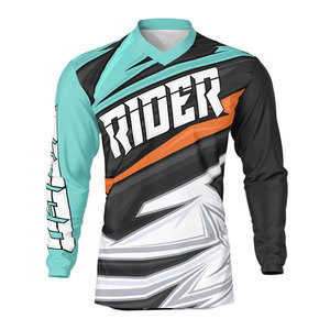 Maillot de motocross à manches courtes OEM personnalisé avec impression par sublimation, coupe-vent, pour VTT, BMX, et motocross tout-terrain - Product Image 1