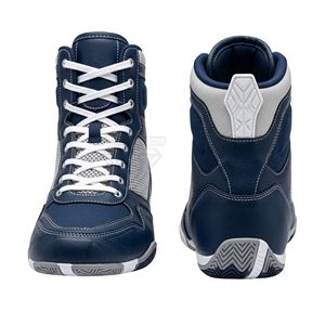 Bottes de boxe montantes noires charbon, chaussures de lutte, chaussures de combat à lacets, pour entraînement, gym, sparring, ring, avec soutien de la cheville, pour hommes - Product Image 4
