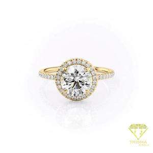 Bague de mariage en argent sterling 925 avec diamant de laboratoire taille ronde et sertissage de pierres détaillées, bijoux de mariée élégants pour les détaillants - Product Image 1