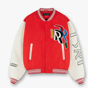 Chaquetas Universitarias Unisex de Talla Grande, Chaqueta Varsity con Logotipo Personalizado, Chaqueta Varsity Lisa con Letras, Chaqueta Varsity de Lona al por Mayor - Product Image 1