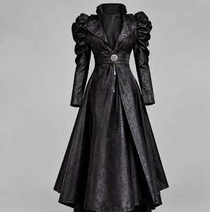 Manteau trench avec manches bouffantes, col montant, longueur maxi, fermeture à ceinture - Product Image 1