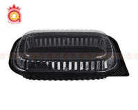 QUANG QUAN Boîtes à lunch Bento durables jetables en plastique alimentaire 1-2-3 compartiments pour la préparation des repas conteneurs de stockage à emporter