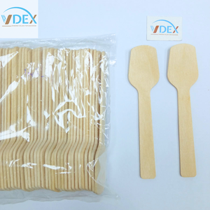 Cuillère jetable en bois de qualité, 105 mm, emballage de 50 pièces par paquet, couverts vietnamiens - Product Image 5