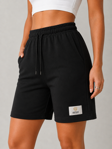 Shorts Deportivos de Verano para Mujer, 100% Algodón, Bordados, con Botones, Alta Calidad, Transpirables, Estilo Vintage, Servicio Personalizado OEM ODM - Product Image 5