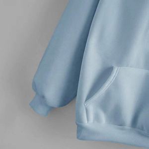 Vente en gros de pull de qualité supérieure bleu ciel sweats à capuche unisexes pour hommes sweats avec logo personnalisé brodé imprimé logo chandails - Product Image 5