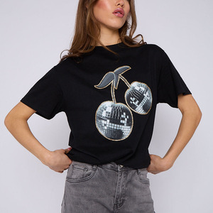DTG Women's T Shirt Casual Style Polyester/Cotton Graphic Tee With OEM Design Clothing For Women <b>Custom</b> Wear Street Style Top - Product Image 1