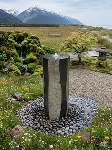 Fuente de Columna de Basalto Natural Premium de 100 cm, Pulida por 3 Lados, Monolito de Lujo para Jardín, Decoración Acuática - Product Image 6