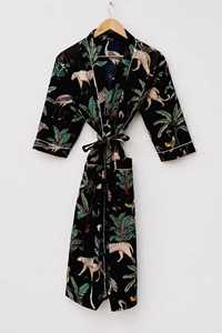 Bata Larga de Algodón Estampada para Mujer, Estilo Kimono, Ropa de Playa, Ropa de Estar por Casa, Unisex, para Verano y Primavera - Product Image 3