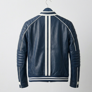 New Arrival <b>Men's</b> Casual Zipper Style Leather Jackets Slim Fit Top Quality <b>Men</b> Genuine Leather Jacket for Man Fully - Product Image 2