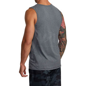 Vêtements de fitness, débardeur homme uni, taille personnalisée, vêtements de gym, vente en gros de débardeurs de musculation pour hommes - Product Image 3