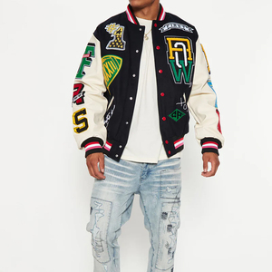 Veste de baseball classique pour hommes, vente en gros, qualité supérieure, veste élégante de style universitaire, streetwear - Product Image 2