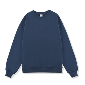 High Quality 450GSM Oversized Sweatshirt Solid Color <b>Men's</b> O Neck Sweatshirts Thickened Drop Shoulder <b>Pullover</b> Cotton Hoodie - Product Image 5