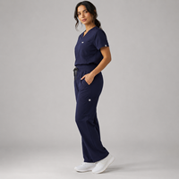 Ensemble de tenue médicale pour femmes, haut à col en V extensible, pantalon cargo à cordon de serrage, uniforme d'infirmière, logo personnalisé, uniforme d'hôpital