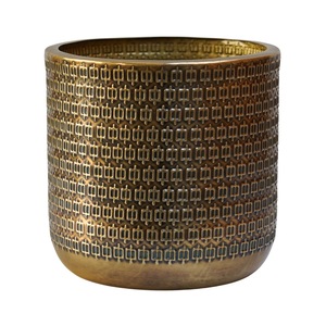 Minimalist Design Aluminium embossed Design Gold Flower <b>Vase</b> For Home Decor Living Decor Wedding Decor - Product Image 1