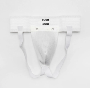 Ceinture de soutien inguinal bleue pour hommes, en polyester et coton, respirante, légère, pour l'entraînement de boxe, toutes saisons, soutien de la taille - Product Image 1