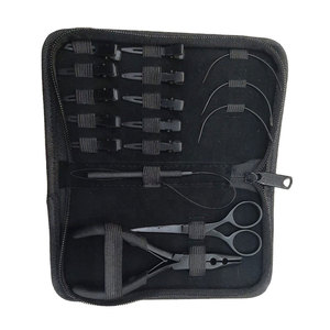 Kit de Herramientas Profesional para Extensiones de Cabello Negro Mate, Alicates de Anillo Micro Nano, Agujas Reutilizables y Duraderas para Salón de Belleza - Product Image 2