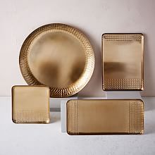 Crafted Brass Serving Tray Decorative Metal ware For Serving Snacks Fruits Desserts Tea Coffee Meals And Refreshments - Product Image 1