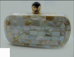 Premium Quality Handcrafted Mosaic Clutch with <b>Mother</b> <b>of</b> <b>Pearl</b> Inlay | Luxury Evening Bag Accents for Parties & Weddings - Product Image 4