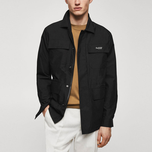 Custom Embroidery Logo <b>Men</b> Plain Dyed <b>Jacket</b> <b>Long</b> Sleeve Stand Collar <b>Men</b> Polyester <b>Jackets</b> Latest Design <b>Men</b> <b>Jackets</b> - Product Image 1