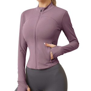 Stylish Women <b>Yoga</b> <b>Jacket</b> Full Zip Workout Layer For Exercise Training Outdoor Activities And Daily Wear - Product Image 1