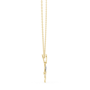 Pendentif en diamant cultivé en laboratoire certifié de qualité supérieure en or, bijoux fins élégants de créateur, accessoire de mode contemporain, cadeau - Product Image 2