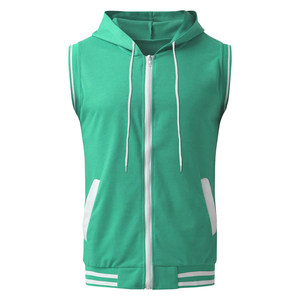 Débardeur de sport d'hiver sans manches pour la musculation, coupe stringer, style hoodie - Product Image 3