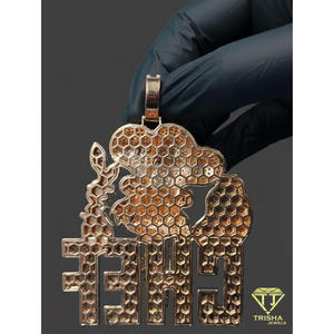 <b>Iced</b> Out Chef Pendant Hip Hop Necklace Custom Bling <b>Chain</b> Luxury Statement Jewelry Gift - Product Image 3