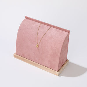 Support de présentation de bijoux en bois noir de luxe, vente en gros, personnalisé, haut de gamme, avec logo personnalisé pour les magasins de bijoux, carré - Product Image 3