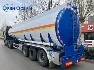 3 Axles 50000 Liters Oil/Diesel/Gasoline/Crude/Propane Transport Steel Monoblock Fuel Tank/Tanker Truck Semi Trailer For Sale