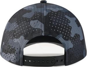 Casquette Snapback en Maille à 6 Panneaux Camouflage Noir Respirante Ajustable Unisexe Chapeau Décontracté Adulte Quatre Saisons - Product Image 3