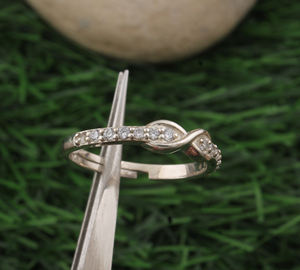 แหวนเงินแท้ประดับเพชร CZ เกรด 5A สำหรับผู้หญิง ดีไซน์หรูหรา เหมาะสำหรับงานหมั้น งานแต่งงาน งานเลี้ยง  ผิวขัดเงา - Product Image 5