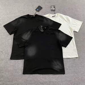 Premium 260gsm Heavy Cotton Blank T-Shirt Custom Logo <b>Acid</b> Wash Oversized Tee Men's Streetwear <b>Drop</b> Shoulder Plain Vintage Washe - Product Image 1
