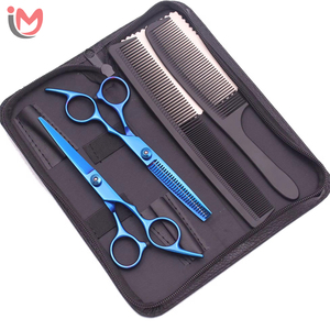 Kit Profesional de Tijeras para Cabello Negro y Dorado, 5 Piezas, Juego de Barbería con Recubrimiento de Titanio, Tijeras de Corte con Filo de Cuchilla, Venta al Por Mayor OEM - Product Image 4
