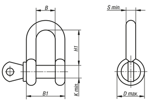 K1059 Galvanized Steel Straight Shackle for Mining Rigging - Product Image 6