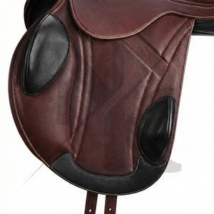 Silla de montar de cuero antideslizante de alta calidad para salto ecuestre y cross-country, productos de carreras de caballos ingleses de la India - Product Image 3