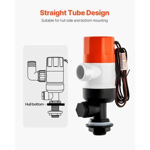 Livewell ปั๊มเติมอากาศเข้าคู่, 800 gph ทนต่อการกัดกร่อนปั๊ม livewell/baitwell สำหรับปั๊ม - Product Image 3