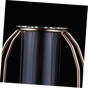 Vase en verre créatif pour hydroponie avec cadre métallique pour la décoration de la maison et du bureau - Jardinière pour tulipes, roses, branches - Product Image 4