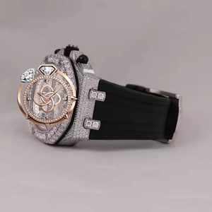 Reloj de Lujo con Diamantes Moissanite para Hombre, Completamente Adornado con Piedras Moissanite VVS, Reloj de Pulsera Automático de Acero Inoxidable - Product Image 2